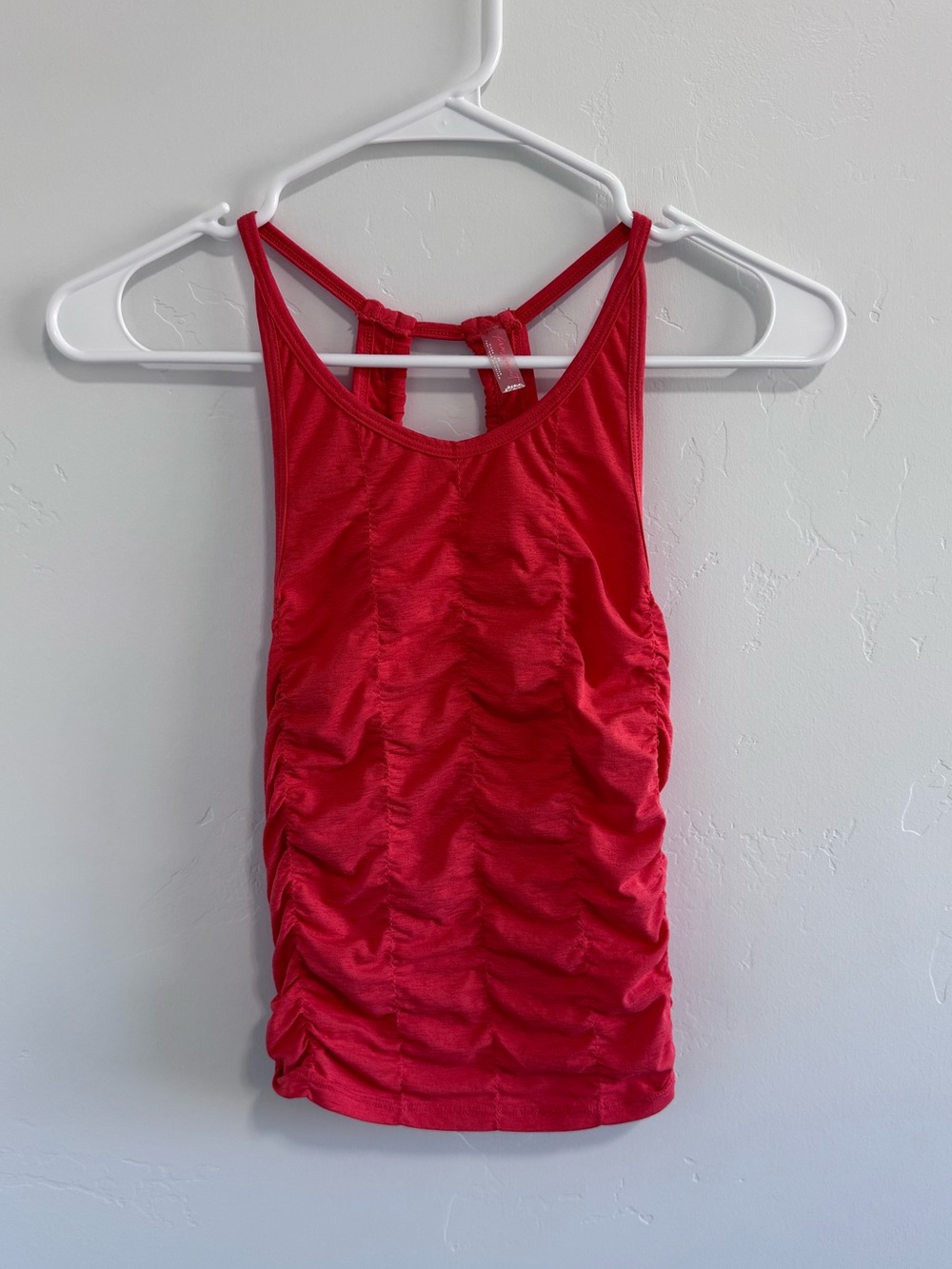 Free People FP Movement Ruched Bright Orange Tanktop XS